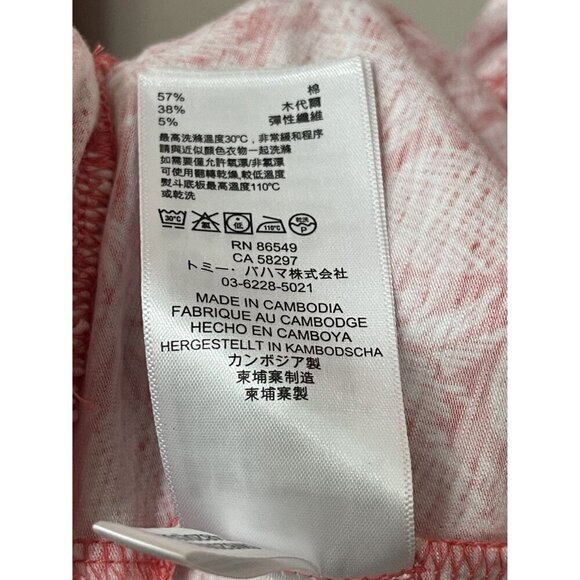 Tommy Bahama Pineapple Print Coral Knee Length Ruffle Hem Sleeveless Dress Sz Sm - Picture 6 of 7